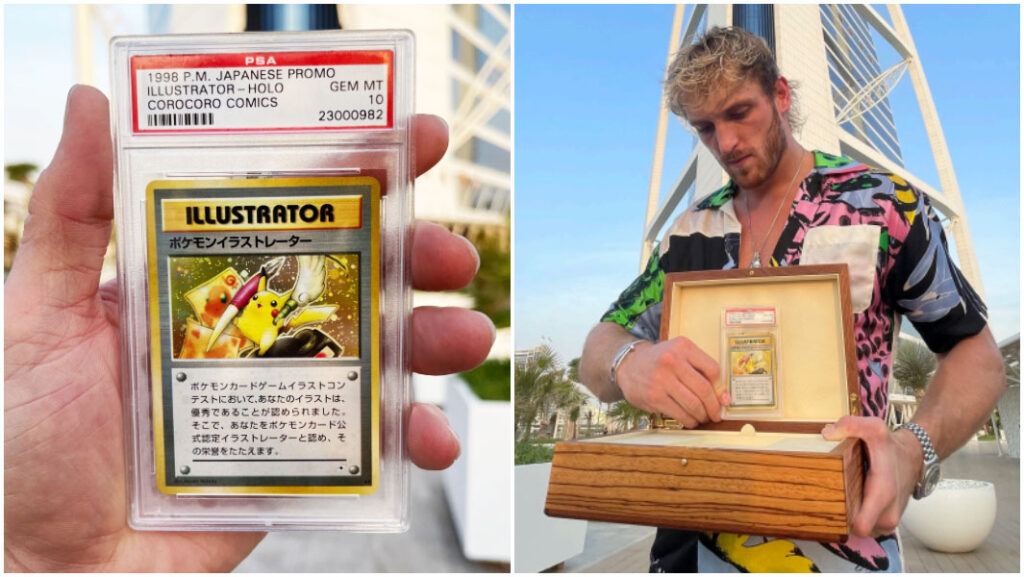 ギネス世界記録に認定されたポケモンカード『イラストレーター』と、その所有者であるローガン・ポール氏